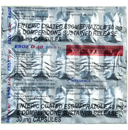 esoz d 40mg capsule 10's